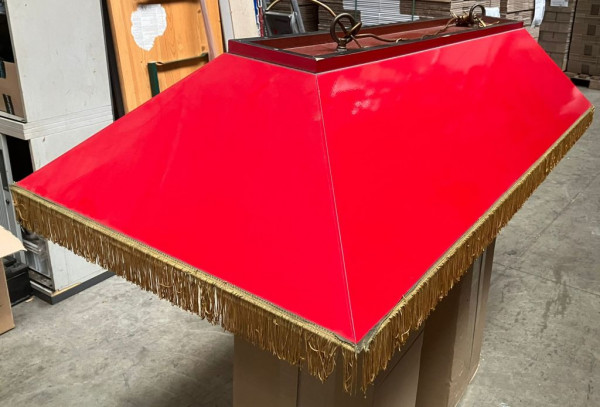 Billardlampe gebraucht, Kunststoff rot