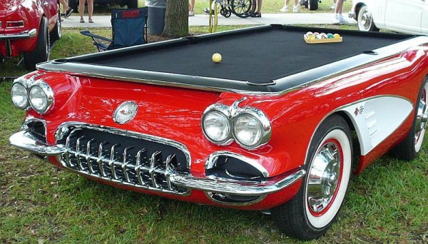 Poolbillard 9ft Corvette 1959 rot